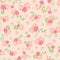 Vector vibrant colours daisy ditsy on delicate peachy pink vector seamless pattern design