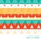 Vector vibrant ikat stripes horizontal frame