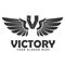 Vector victory logo template