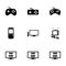 Vector video game icon set