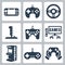 Vector video games icons