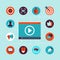 Vector video marketing concept in flat style