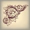 Vector vintage Baroque frame corner ornate