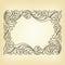 Vector vintage border frame engraving