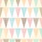 Vector Vintage Bunting Flags Triangles Seamless Pattern Background With fabric Texture. Perfect for nursery, birthday