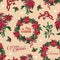 Vector Vintage Christmas Flowers Bells Seamless