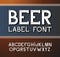 Vector vintage font. Beer label style