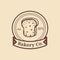 Vector vintage fresh bread logo. Retro hipster pastry sign. Biscuit shop icon. Bakery, desert products emblem.