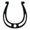 Vector vintage horseshoe black simple icon isolated