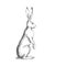 Vector vintage illustration of isolated standing hare. Black and