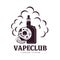 Vector vintage illustration vape logo
