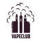 Vector vintage illustration vape logo