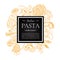 Vector vintage italian pasta restaurant illustration. Hand drawn