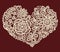 Vector vintage lace heart