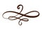 Vector vintage line elegant divider and separator, swirl decorative ornament. Floral line filigree design element. Flourish curl