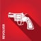 Vector vintage pistol gun icon