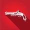 Vector vintage pistol gun icon