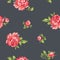 Vector vintage seamless floral pattern wallpaper with colorful roses