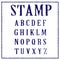 Vector vintage stamp all caps font. High quality design element