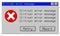 Vector vintage system error dialog