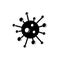 Vector virus icon in simple flat style.