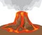 Vector volcano illustration