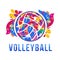 Vector volleyball logo stock vector