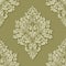 Vector volumetric damask seamless pattern element. Elegant luxury embossed texture for wallpapers, backgrounds and page