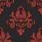 Vector volumetric damask seamless pattern element. Elegant luxury embossed texture for wallpapers, backgrounds and page