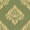 Vector volumetric damask seamless pattern element. Elegant luxury embossed texture for wallpapers, backgrounds and page