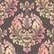 Vector volumetric damask seamless pattern element. Elegant luxury embossed texture with watercolor for wallpapers