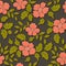 Vector volumetric flower seamless pattern element. Elegant luxury embossed texture for backgrounds, seamless texture for