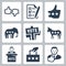 Vector voting and politics icons