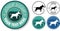 Vector walking dogs logo design