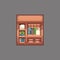 vector wardrobe cabinet vector pixel art illustration