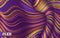 Vector warped lines background. Flexible stripes twisted as silk forming volumetric folds.