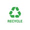 Vector waste logo sign. Arrow reuse earth recycle symbol reuse concept icon