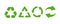 Vector waste sign logo icon. Environment eco symbol recycle illustration arrow concept