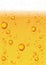 Vector Water or Beer Drops On Yellow Background. Esp 10 Template