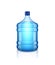 Vector water bottle. Large plastic big blue transparent bottle for clean water, isolated