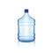 Vector water empty bottle. Large plastic big blue transparent bottle for clean water, isolated