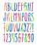 Vector watercolor alphabet