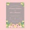Vector watercolor Grey Background Loose Floral Pink Wedding Invitation Card template