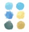 Vector Watercolor Ocean Theme Texture Dots Set