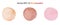 Vector Watercolor Set Brush Stroke Splash Circle. Handmade design element in Orange Pink Brown nude color. Hand Painted