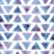 Vector watercolor triangles seamless pattern background