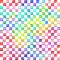 Vector Watercolors Vibrant Rainbow Colors Checker Seamless Pattern