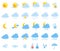 Vector weather climate icons collection