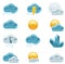 Vector weather forecast icons. Part 1