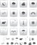 Vector Weather Icons. web llustration gray.